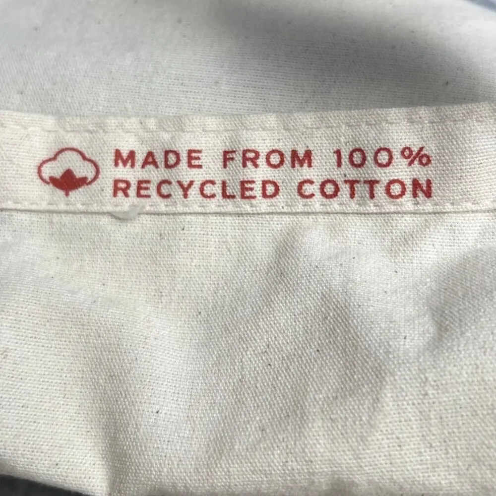 Faherty Tote Bag Canva White & Gray 100% Cotton